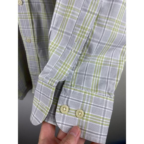 Pendleton Size L Light Gray Green Plaid Button Up Shirt - Picture 4 of 4